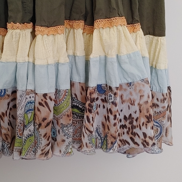Vtg MISS ME Sz S Peasant Skirt Layered Midi Length 30" - Picture 4 of 9